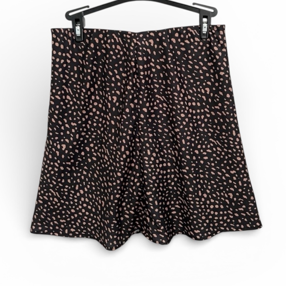 Urban Outfitters Leopard Print High Waisted Mini Skirt Black Tan M